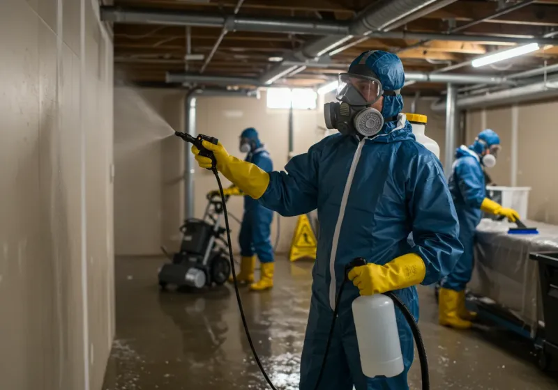 Basement Sanitization and Antimicrobial Treatment process in Dickey County, ND