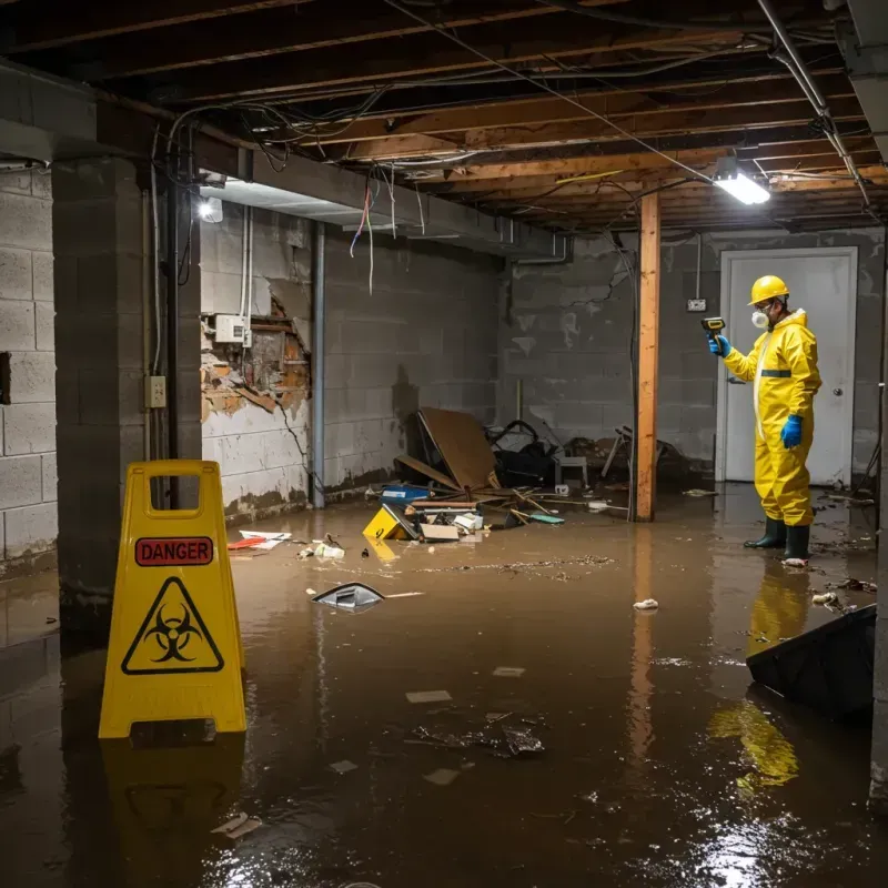 Flooded Basement Electrical Hazard in Dickey County, ND Property